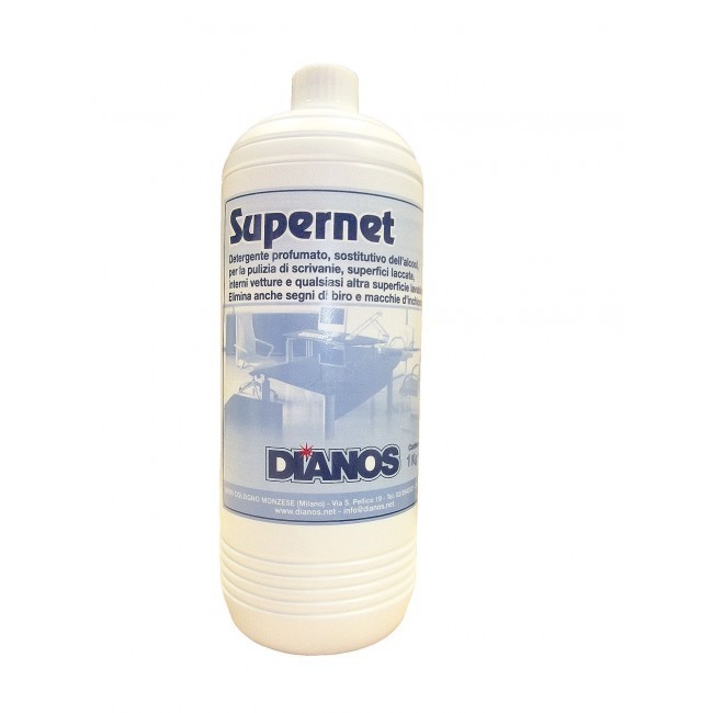 SUPERNET ML 750 DIANOS Detergente profumato sostitutivo dell'alcool, ideale  per la pulizia di qualsiasi superficie lavabile