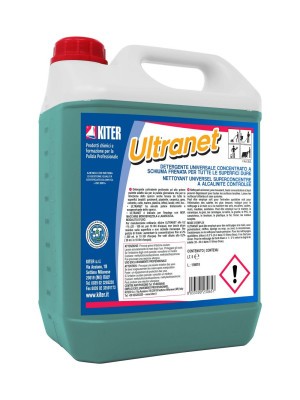 ULTRANET LT 5 KITER Detergente sgrassante universale concentrato a schiuma frenata per tutte le superfici