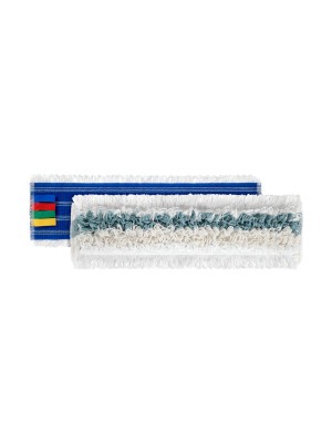 Panno di ricambio micro-ricciolo blu in microfibra cm. 60 sistema a strappo Tris